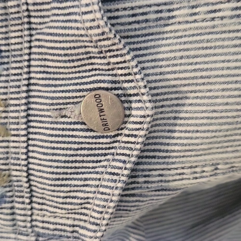 Driftwood Lagoon Striped Floral Embroidered Denim Jacket - Picture 5 of 16
